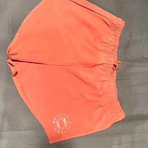 Gymshark KK Fit Earth Orange Athletic Shorts Lightweight Elastic Waist